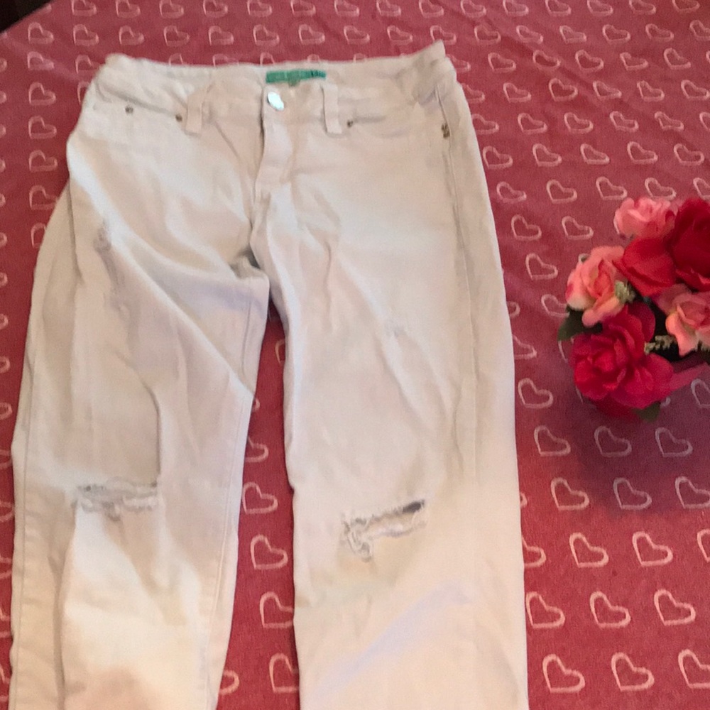 Stretch light blue jeans